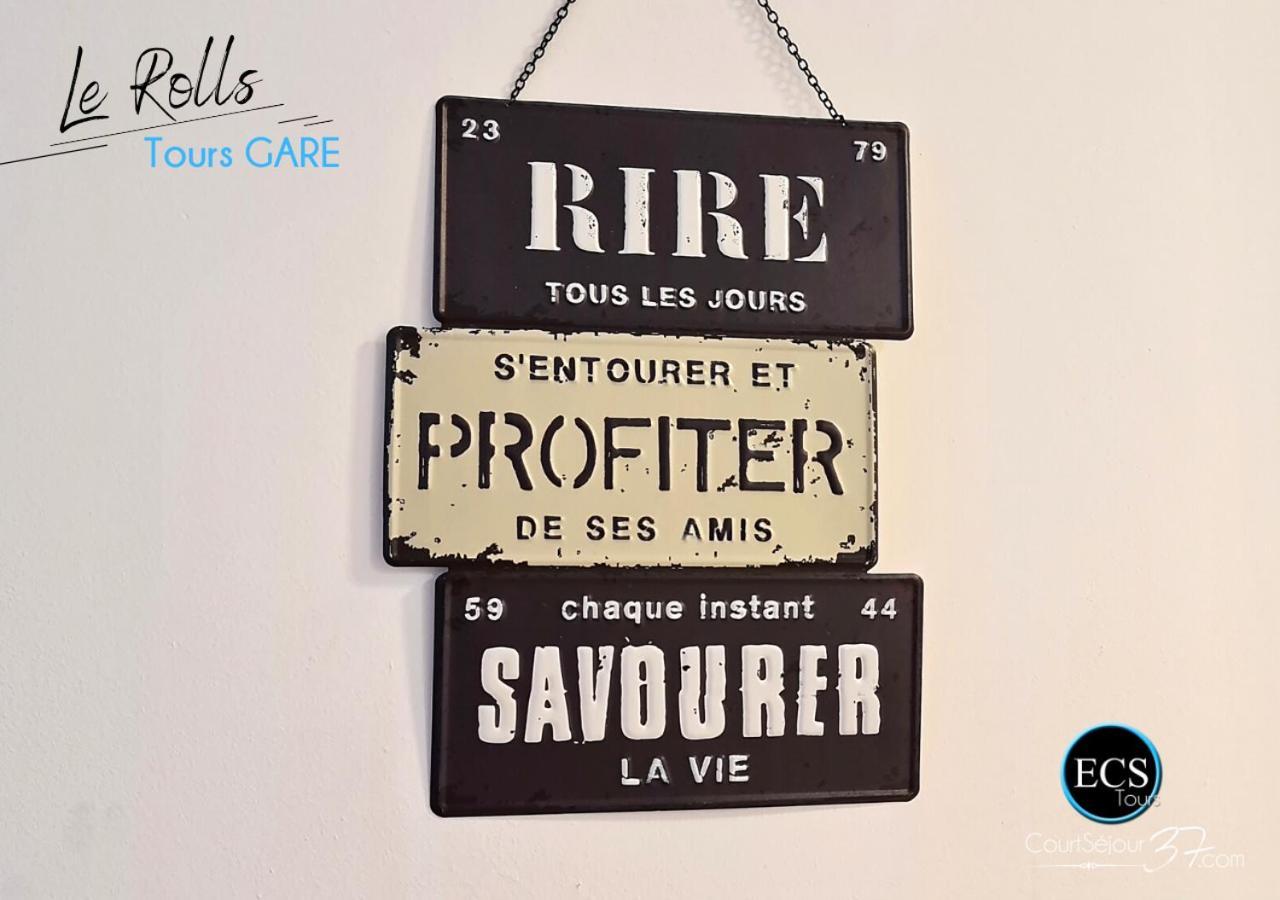 "Le Roll'S" - 1 Chambre - 5 Couchages - Calme - Terrasse - Parking Prive Tours Exterior foto